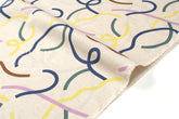 Japanese Fabric Yay Yay - blue, lime, green - 50cm