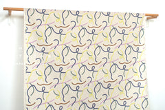 Japanese Fabric Yay Yay - blue, lime, green - 50cm