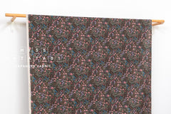 Japanese Fabric Wildflower Linen Blend - C brown - 50cm