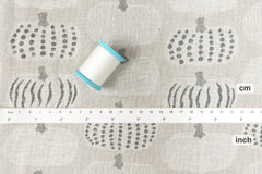 Japanese Fabric Yarn Dyed Woven Jacquard Pumpkins - grey - 50cm