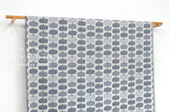 Japanese Fabric Yarn Dyed Woven Jacquard Pumpkins - navy blue, grey - 50cm