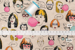 Japanese Fabric The People We Meet - multi - 50cm