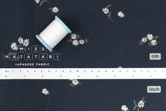Japanese Fabric Little Posy - navy blue - 50cm