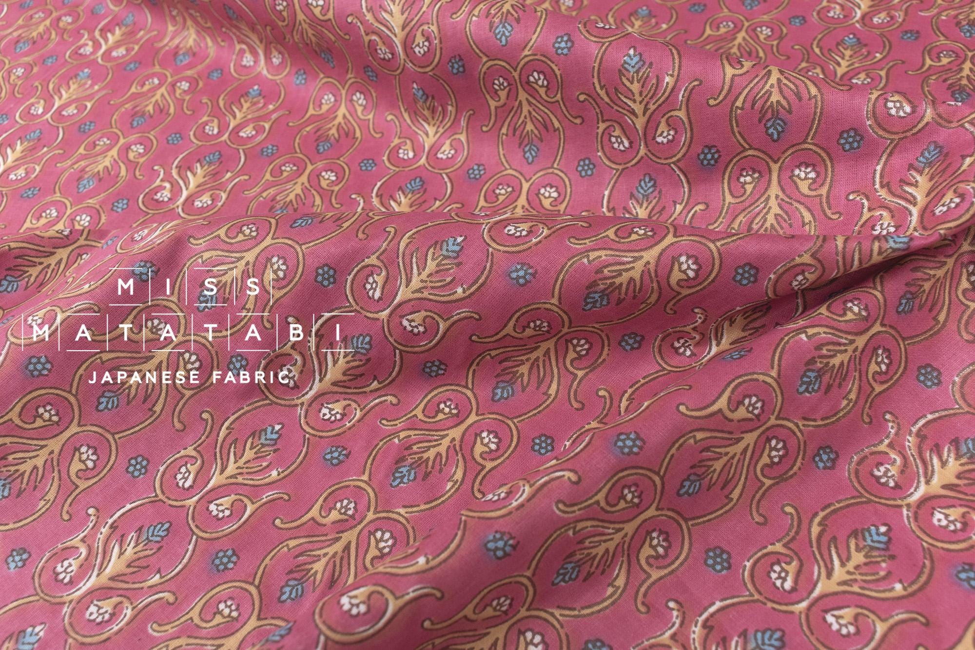 Hand Printed Indian Cotton Voile - E2 - 50cm