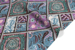 Hand Printed Indian Cotton Voile - F1 - 50cm