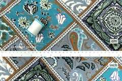 Hand Printed Indian Cotton Voile - F2 - 50cm