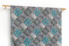 Hand Printed Indian Cotton Voile - F2 - 50cm