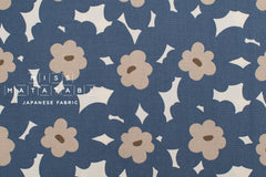 Japanese Fabric Akane Flowers - blue - 50cm