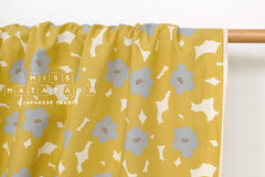 Japanese Fabric Akane Flowers - yellow - 50cm