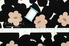 Japanese Fabric Akane Flowers - black - 50cm