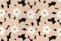 Japanese Fabric Akane Flowers - milk tea - 50cm