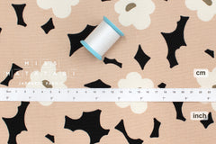 Japanese Fabric Akane Flowers - milk tea - 50cm