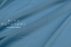 DEADSTOCK Japanese Fabric Shokunin Collection Azumadaki Cotton Silk Blend - storm blue - 50cm