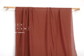 DEADSTOCK Japanese Fabric Shokunin Collection Azumadaki Cotton Silk Blend - rust - 50cm