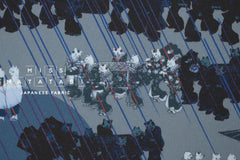 Japanese Fabric Neko Cat Wedding - blue - 50cm