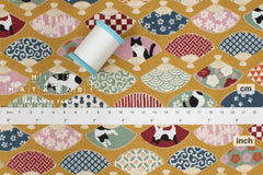 Japanese Fabric Hachiware Tuxedo Cats - 1A - 50cm