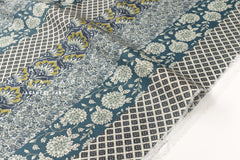 Japanese Fabric Coollage Floral - blue - 50cm