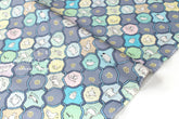 Japanese Fabric We Love Animals - blue, green - 50cm