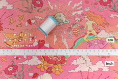 Japanese Fabric Dreamland - pink, orange - 50cm