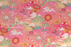 Japanese Fabric Dreamland - pink, orange - 50cm
