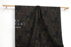Japanese Fabric Wagara Patches - B black, brown - 50cm