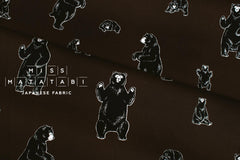 Japanese Fabric The Best Bears - chocolate brown - 50cm