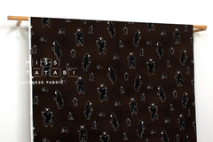 Japanese Fabric The Best Bears - chocolate brown - 50cm