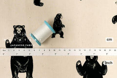 Japanese Fabric The Best Bears - cream - 50cm