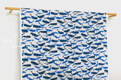 Japanese Fabric - Whales Double Gauze - C1 - 50cm