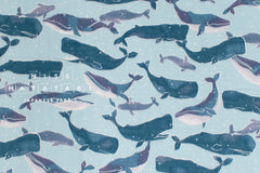 Japanese Fabric - Whales Double Gauze - C2 - 50cm
