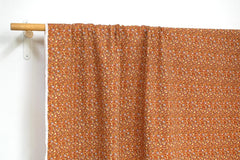 Japanese Fabric Cotton Ripple Dainty Floral - D orange - 50cm
