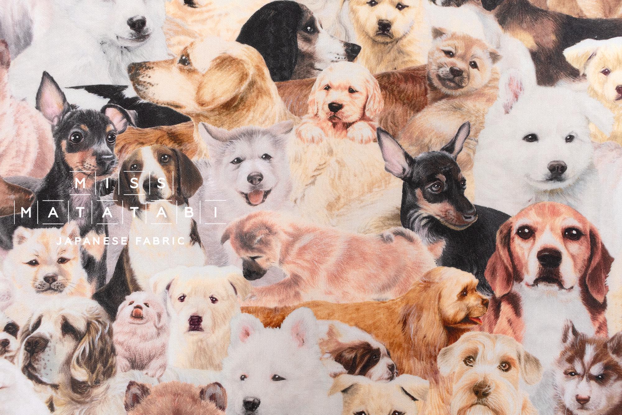 Japanese Fabric Existential Crisis Pups - 50cm