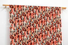 Japanese Fabric Wa Stripes - black, red - 50cm