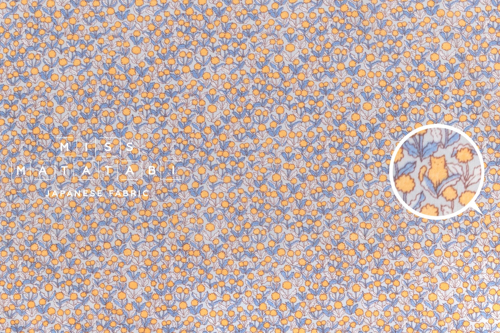 DEADSTOCK Japanese Fabric Hidden Cats - C - 50cm