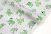Japanese Fabric Fluffy Pups - green - 50cm