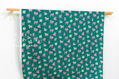 Japanese Fabric Fluffy Pups - green, purple - 50cm