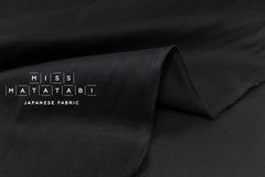 Japanese Fabric Organic Cotton Solids - black - 50cm