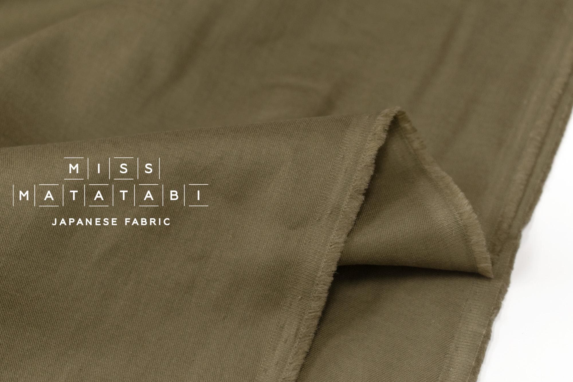 Japanese Fabric Organic Cotton Solids - khaki - 50cm