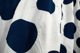 Japanese Fabric Dots Ripple Enshuku Lawn - navy blue, white - 50cm