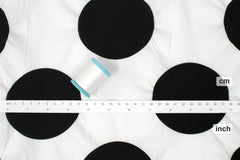 Japanese Fabric Dots Ripple Enshuku Lawn - black, white - 50cm