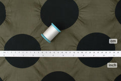 Japanese Fabric Dots Ripple Enshuku Lawn - olive green - 50cm