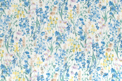 Japanese Fabric Cotton Ripple Tilly Floral - blue - 50cm