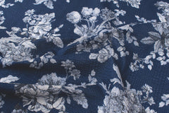 Japanese Fabric Cotton Ripple Stella Floral - E - 50cm