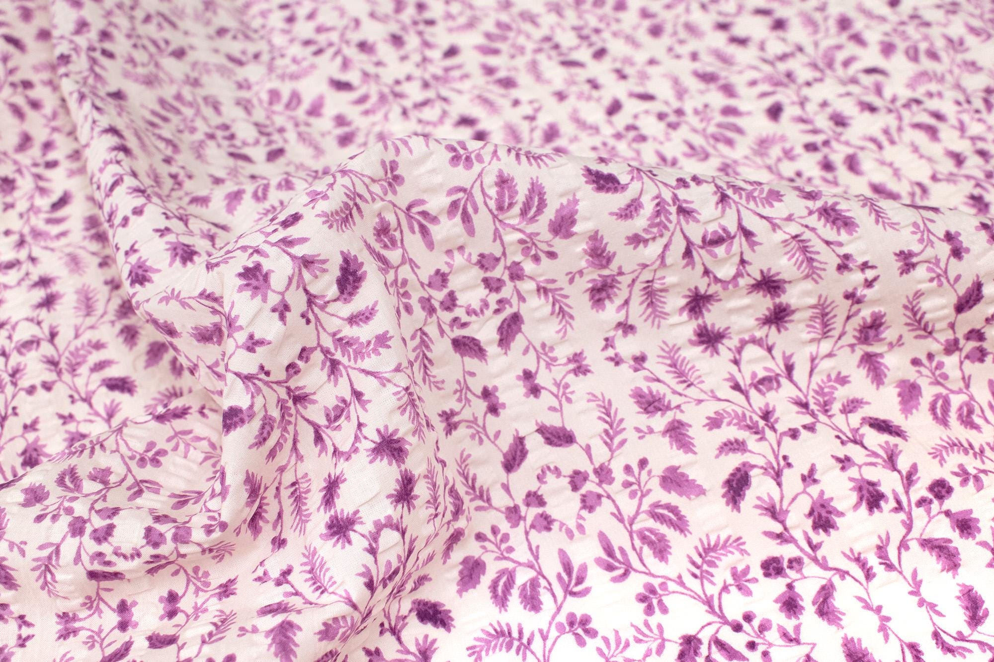 Japanese Fabric Cotton Ripple Bonnie Floral - C - 50cm