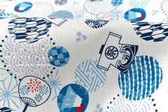 Japanese Fabric Summer in Japan Slub Cotton - A - 50cm