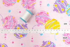 Japanese Fabric Omatsuri Slub Cotton - pink - 50cm