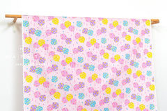 Japanese Fabric Omatsuri Slub Cotton - pink - 50cm