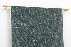 Japanese Fabric Wildflower Linen Blend - D green - 50cm
