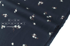 Japanese Fabric Little Posy - navy blue - 50cm
