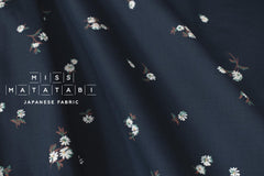Japanese Fabric Little Posy - navy blue - 50cm